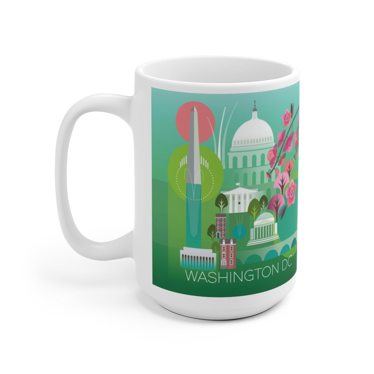 WASHINGTON, DC 11 OZ ODER 15 OZ KERAMIKBECHER