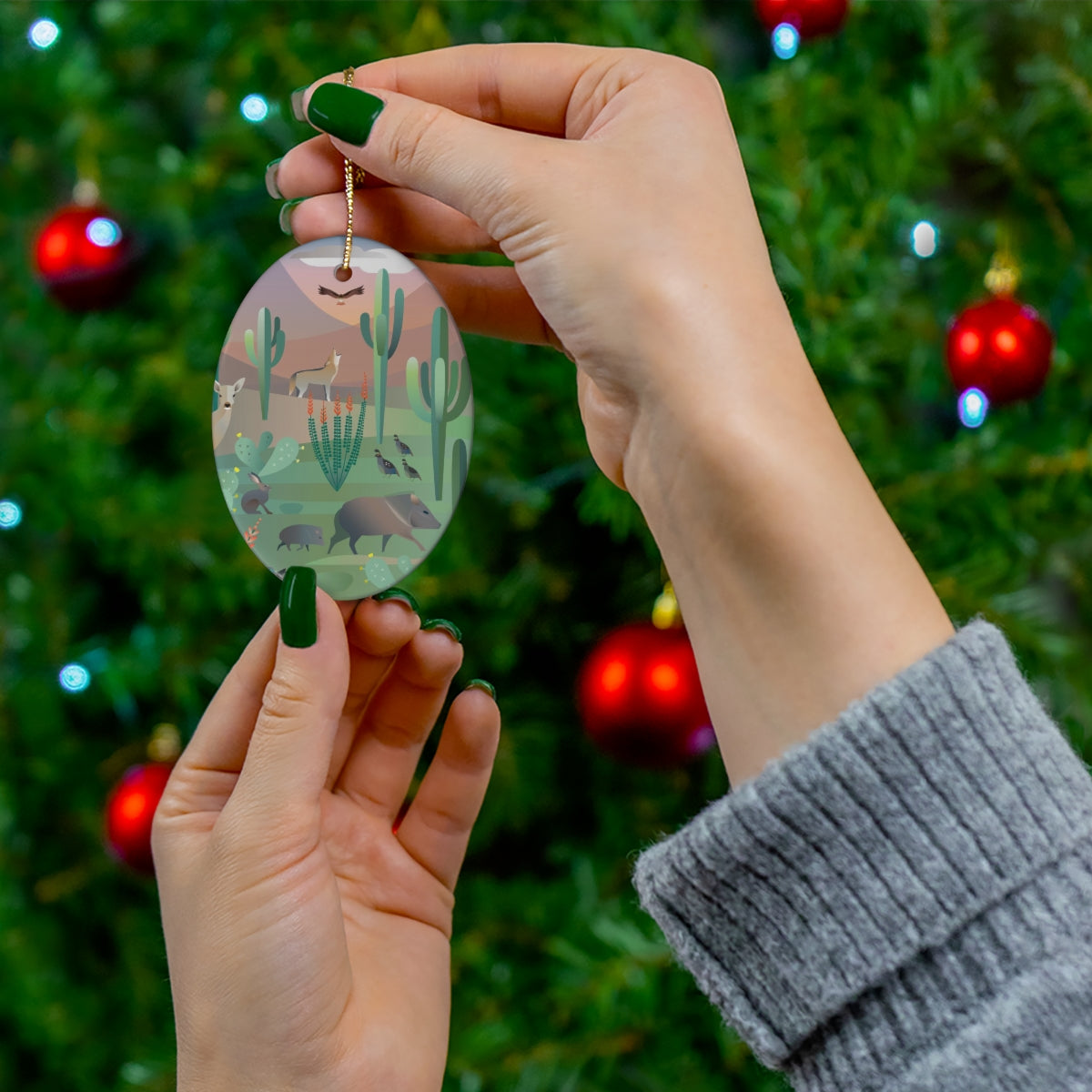 Sonoran Desert Ceramic Ornament