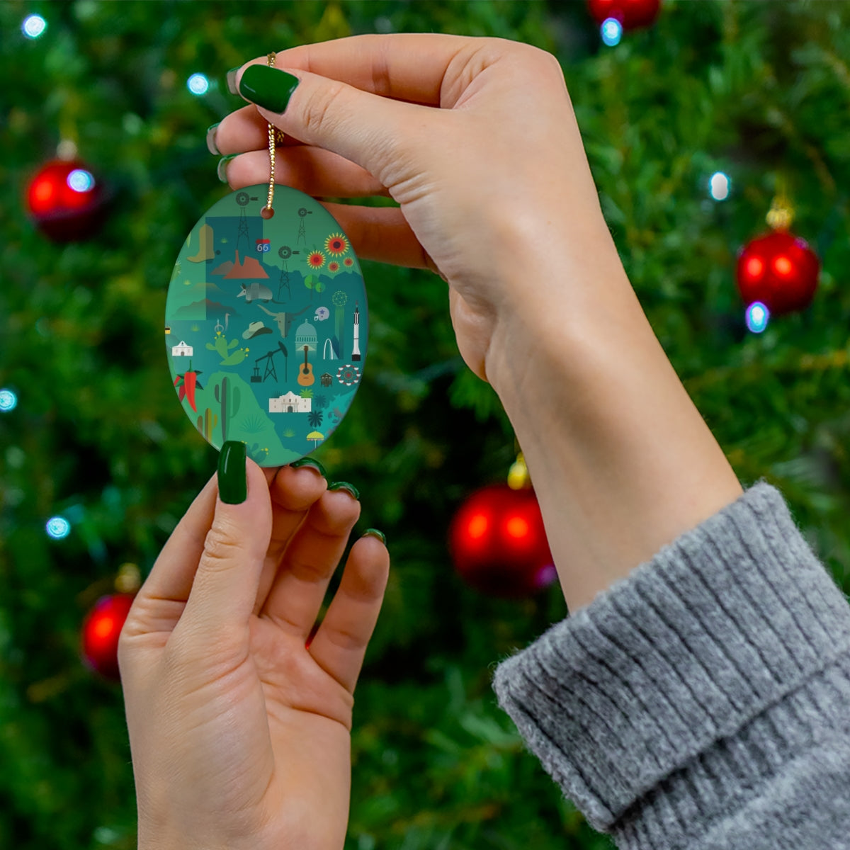 Texas Ceramic Ornament