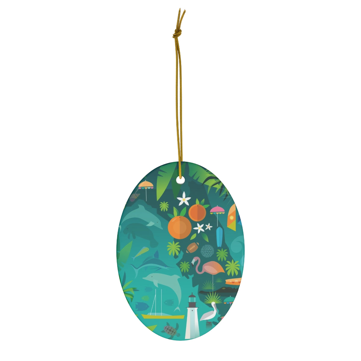 Florida Ceramic Ornament