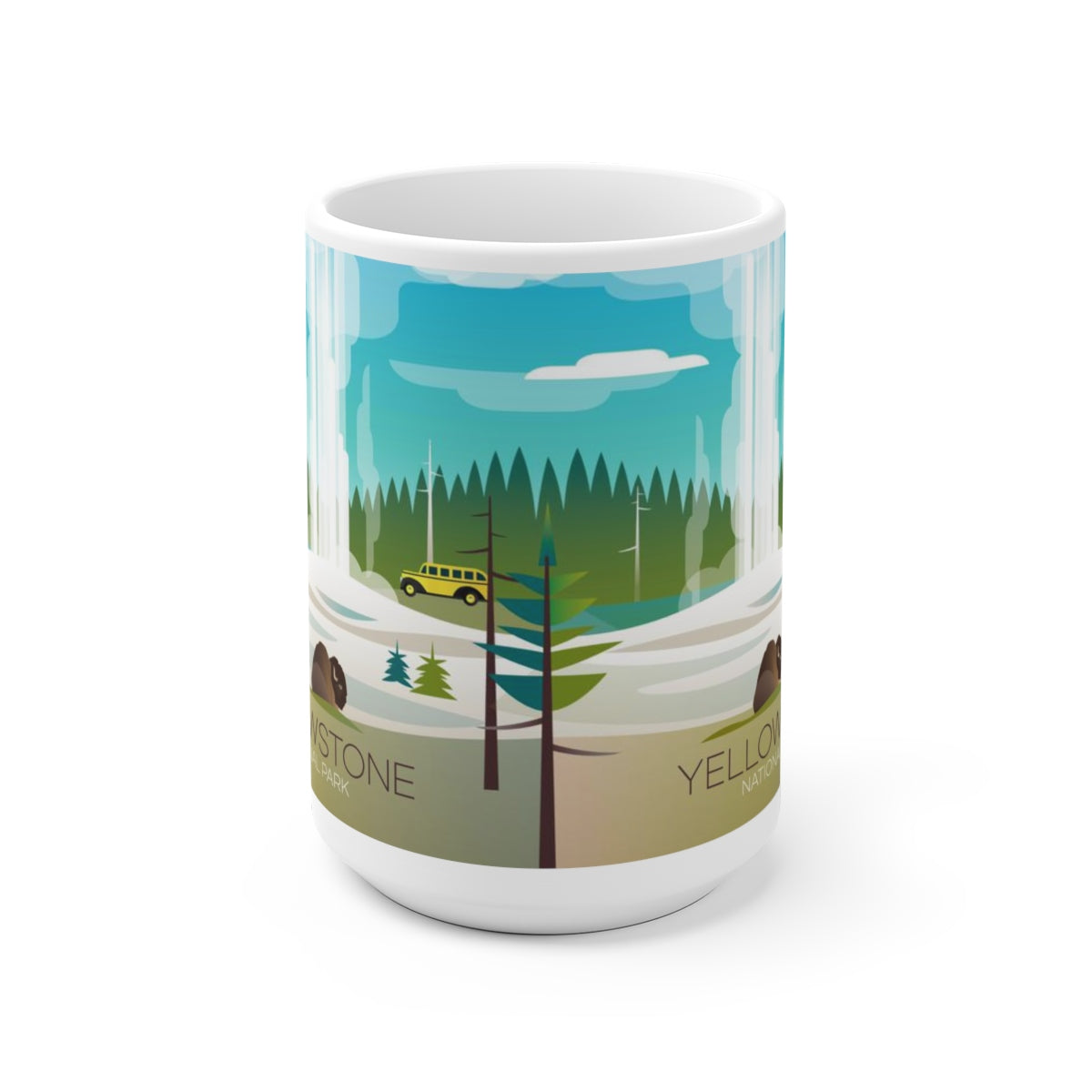 PARC NATIONAL DE YELLOWSTONE OLD FAITHFUL TASSE EN CÉRAMIQUE DE 11 OZ OU 15 OZ