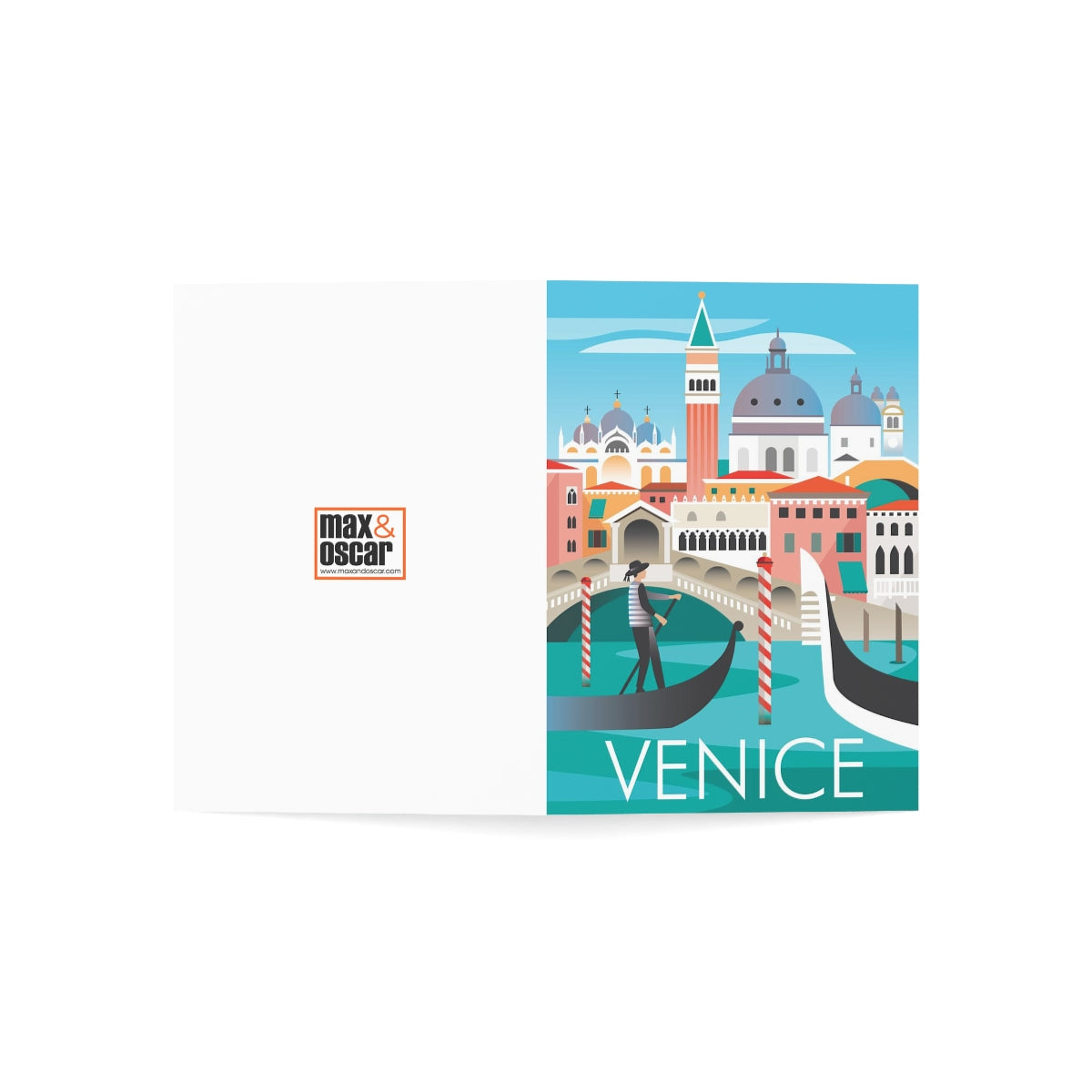 Venice Folded Matte Notecards + Envelopes (10pcs)