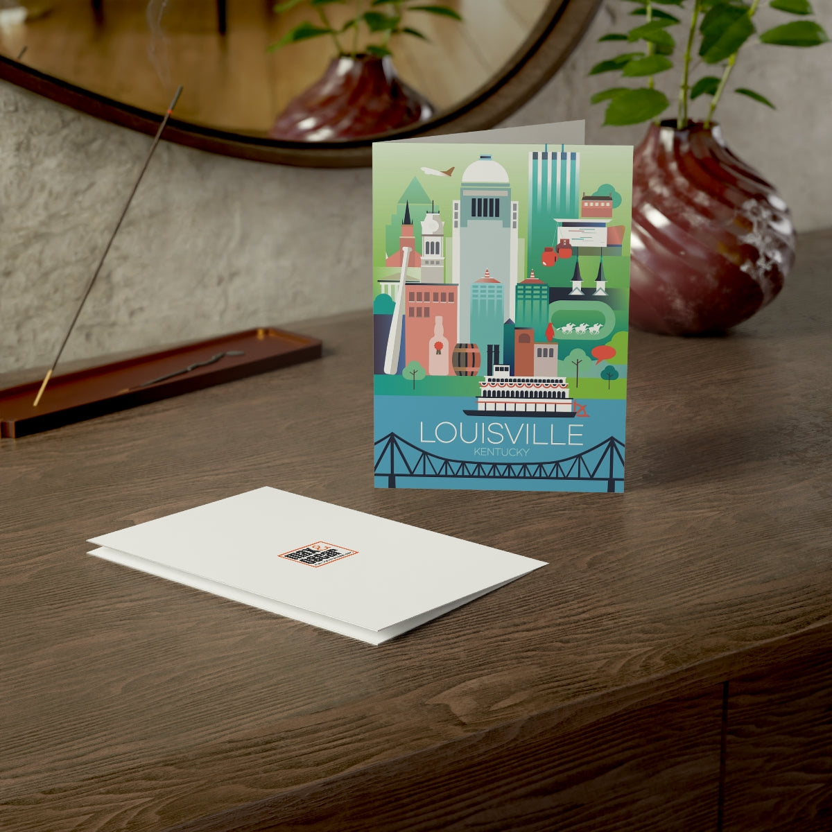 Louisville Folded Matte Notecards + Envelopes (10pcs)