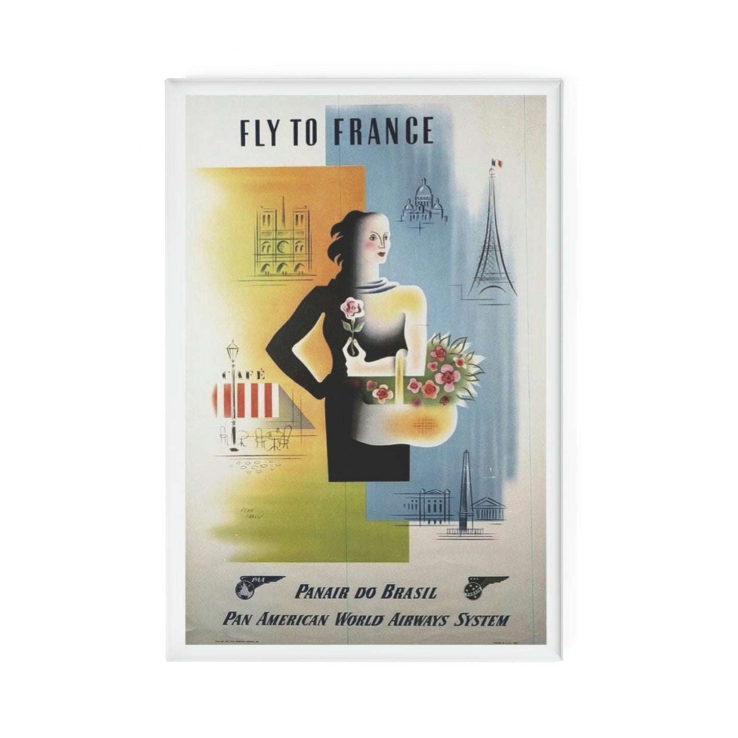 Fly to France Pan Am Magnet