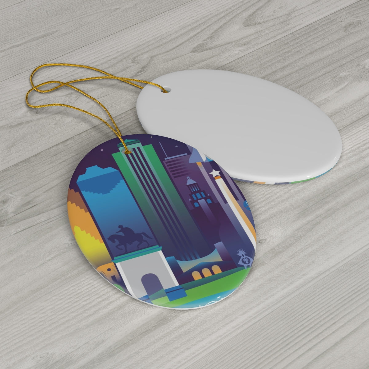 Houston Ceramic Ornament