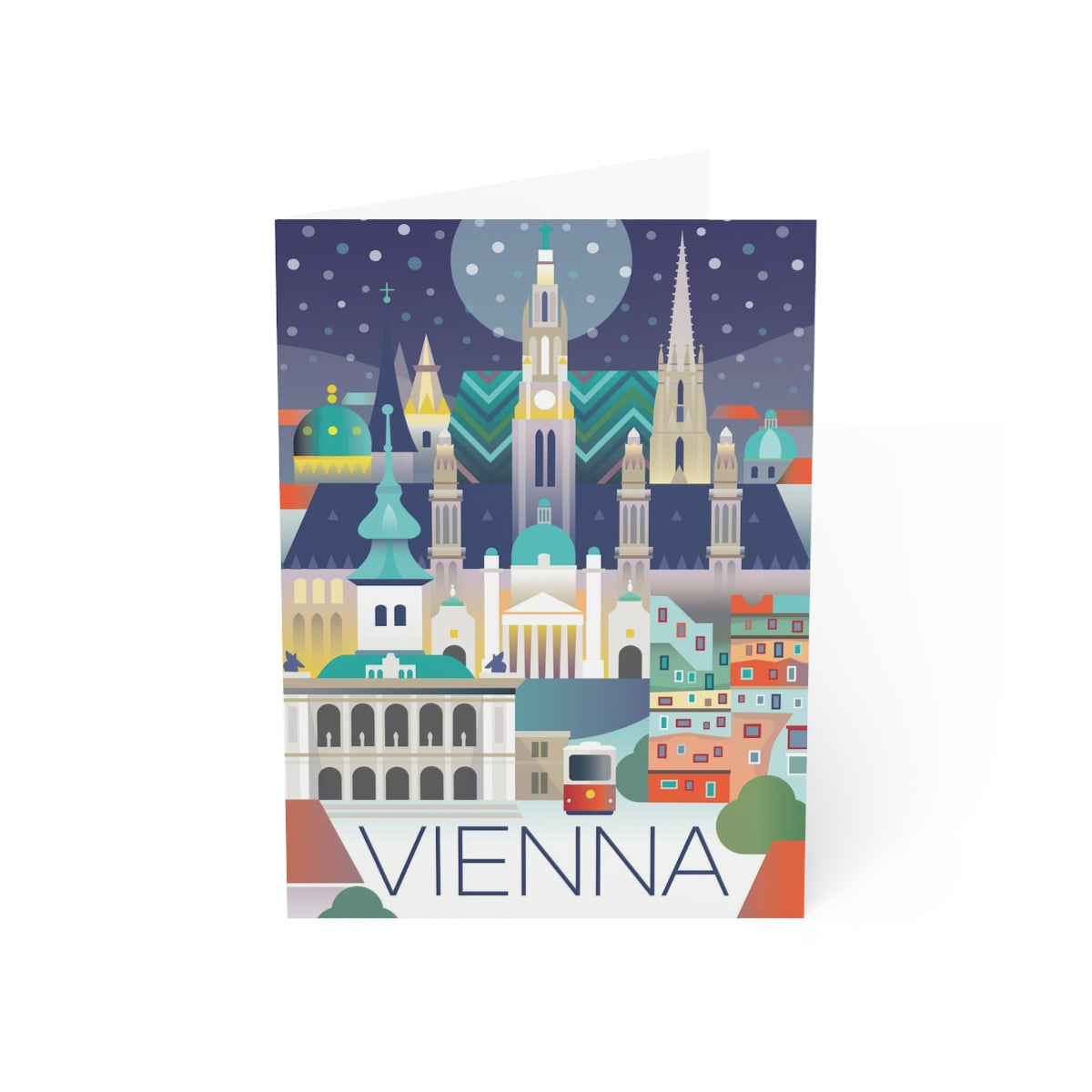 Vienna Folded Matte Notecards + Envelopes (10pcs)