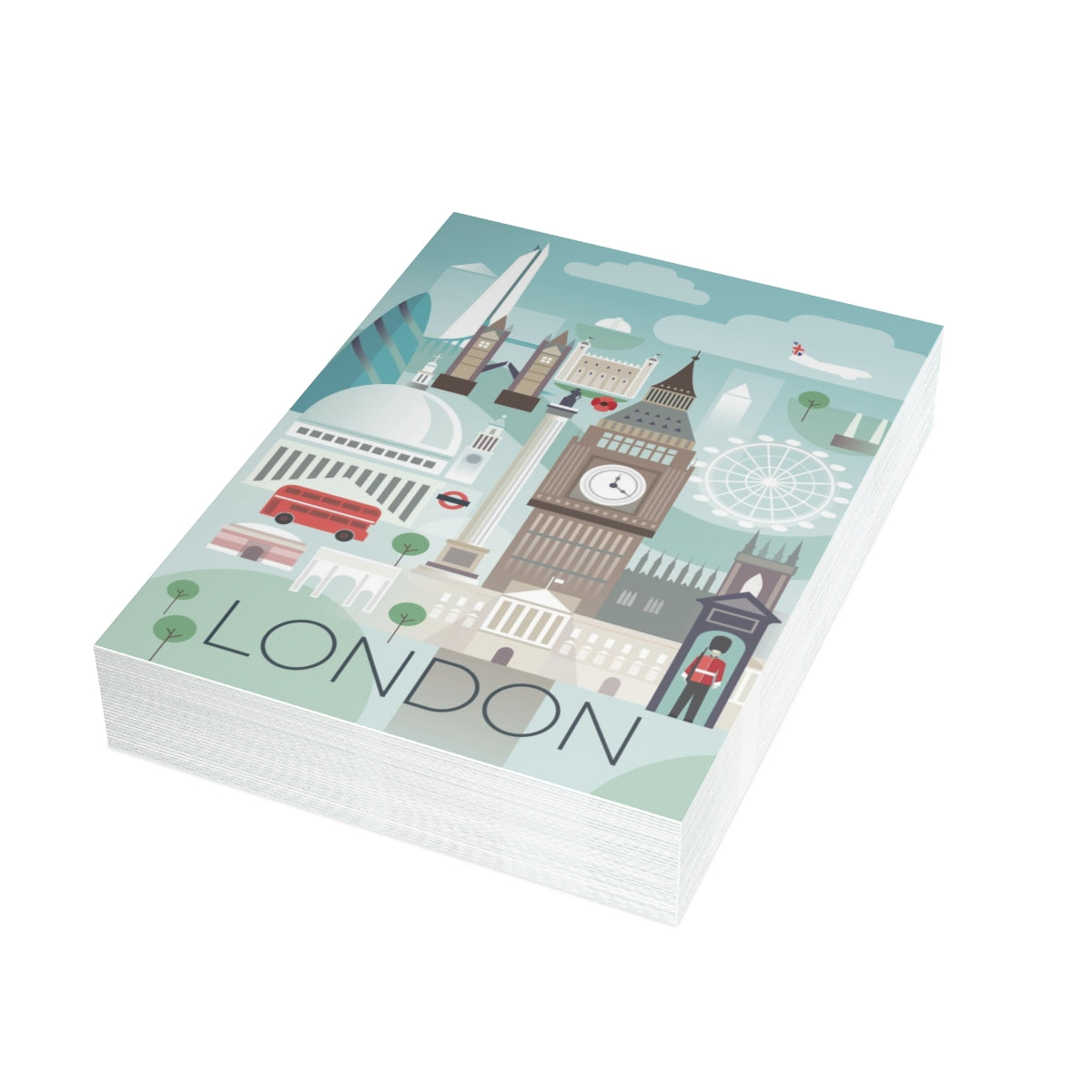 London Folded Matte Notecards + Envelopes (10pcs)
