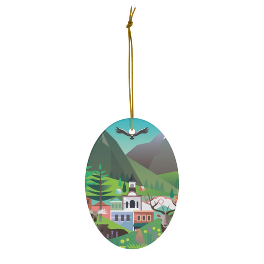 Crested Butte Ceramic Ornament