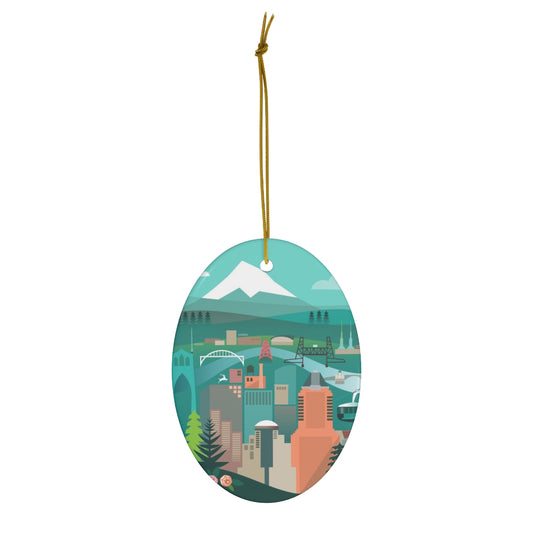 Portland, Oregon Ceramic Ornament