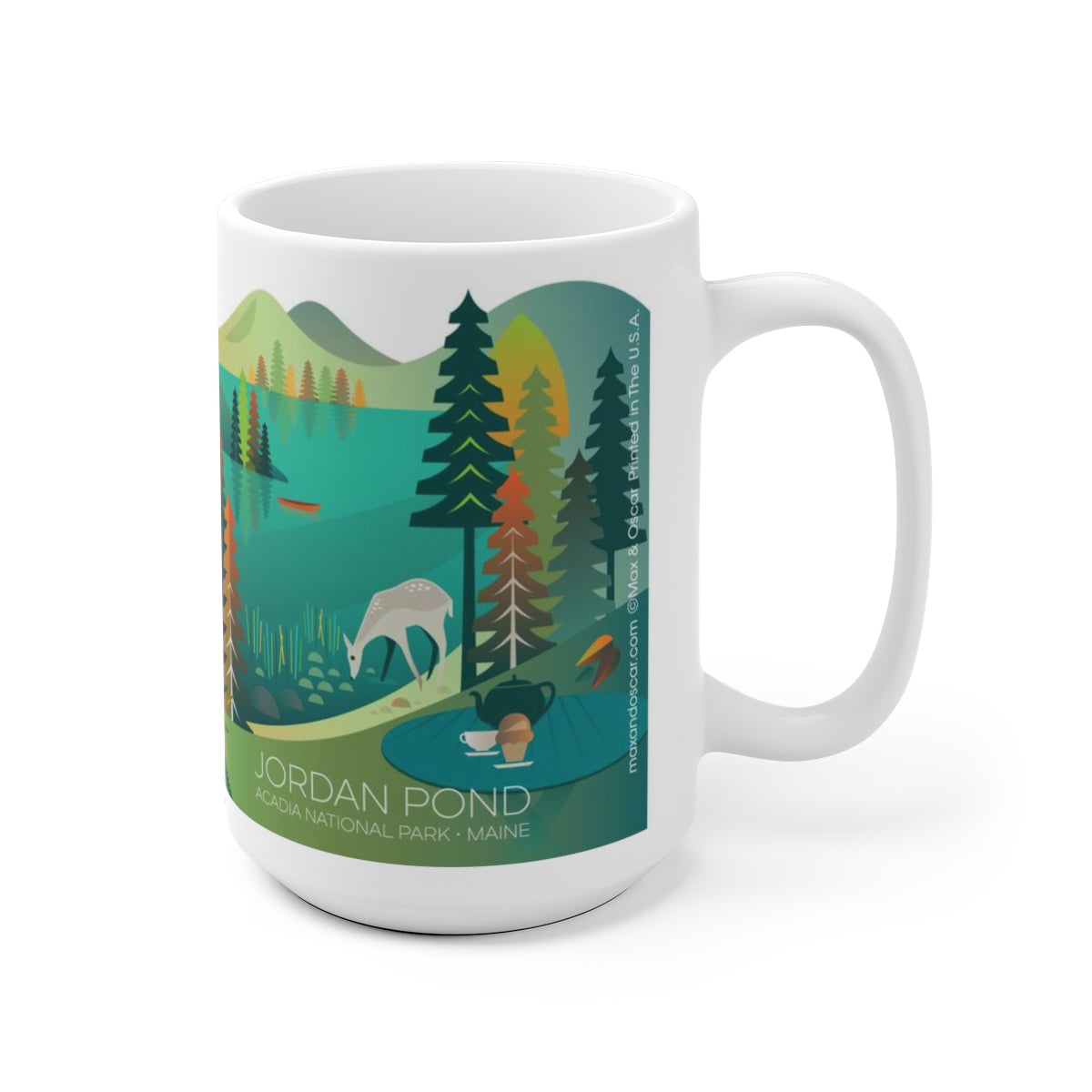 PARC NATIONAL ACADIA JORDAN POND TASSE EN CÉRAMIQUE DE 11 OZ OU 15 OZ