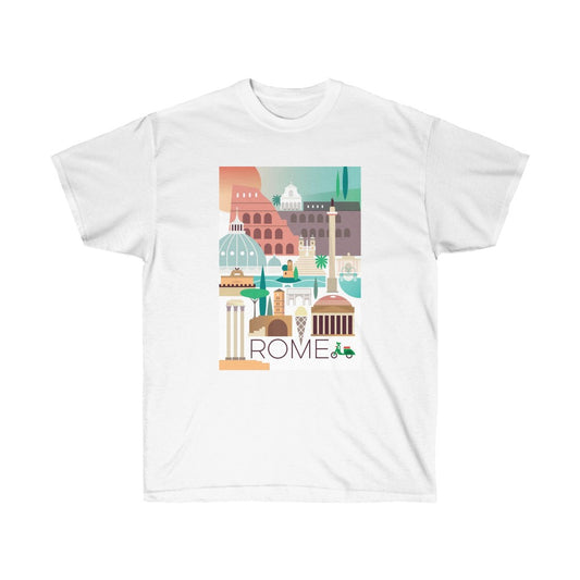 ROME Unisex-T-Shirt aus ultra-Baumwolle