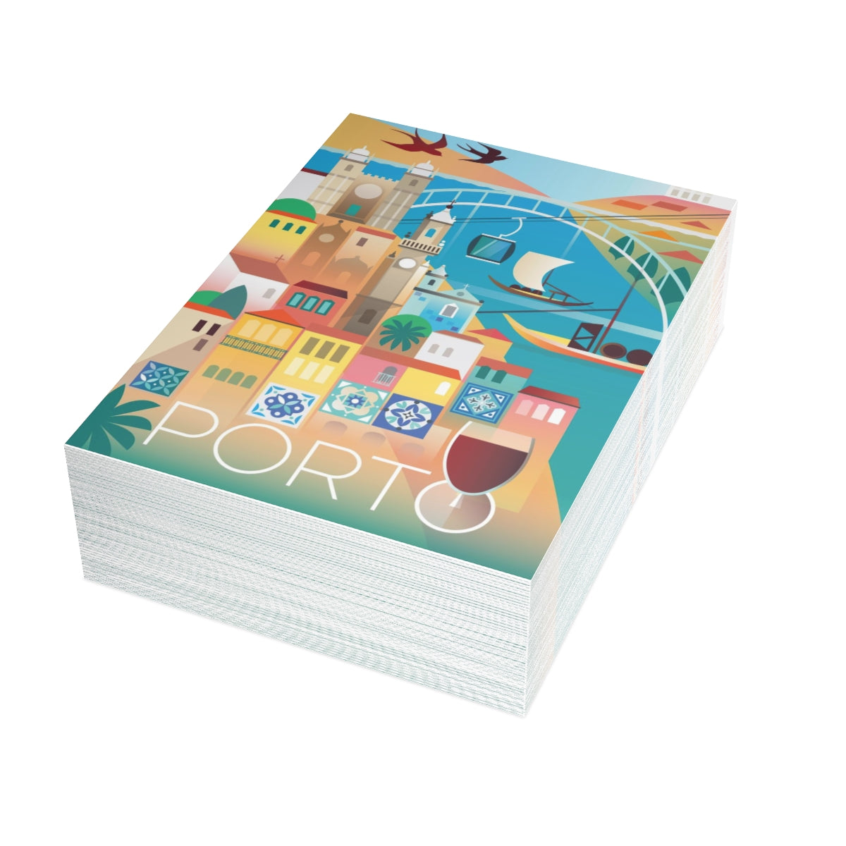 Porto Folded Matte Notecards + Envelopes (10pcs)