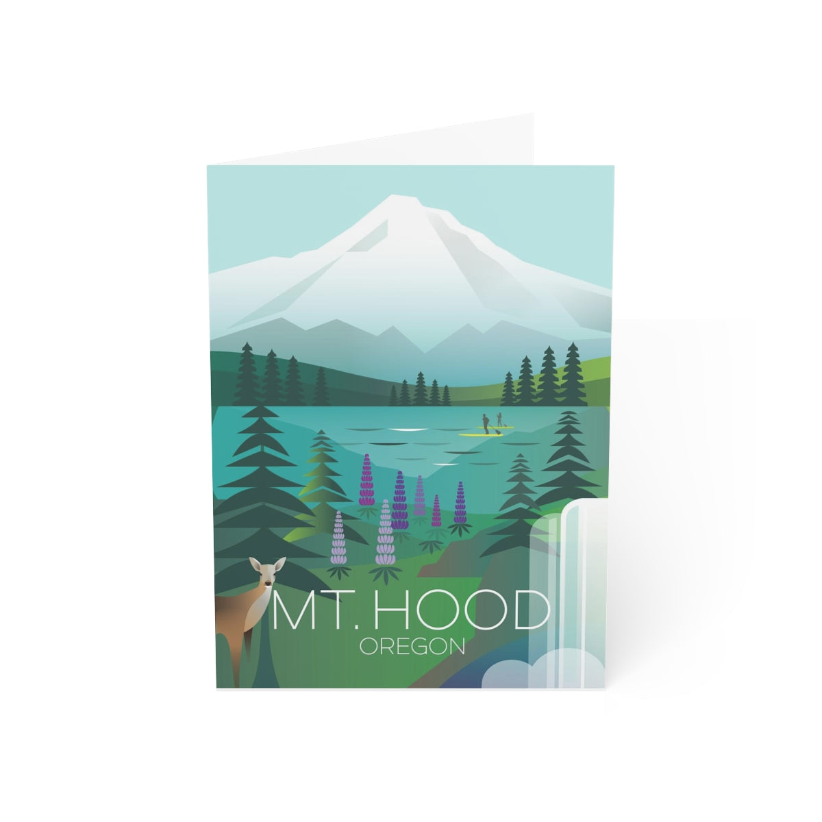 Mount Hood Folded Matte Notecards + Envelopes (10pcs)