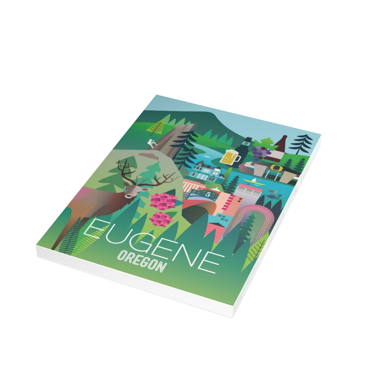 Eugene Folded Matte Notecards + Envelopes (10pcs)