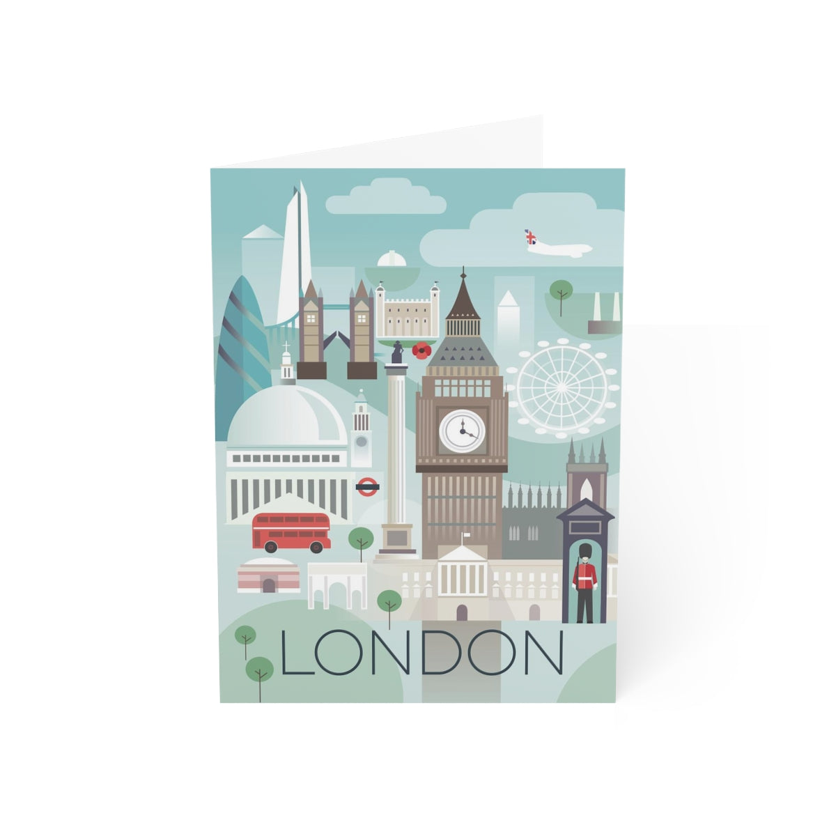 London Folded Matte Notecards + Envelopes (10pcs)