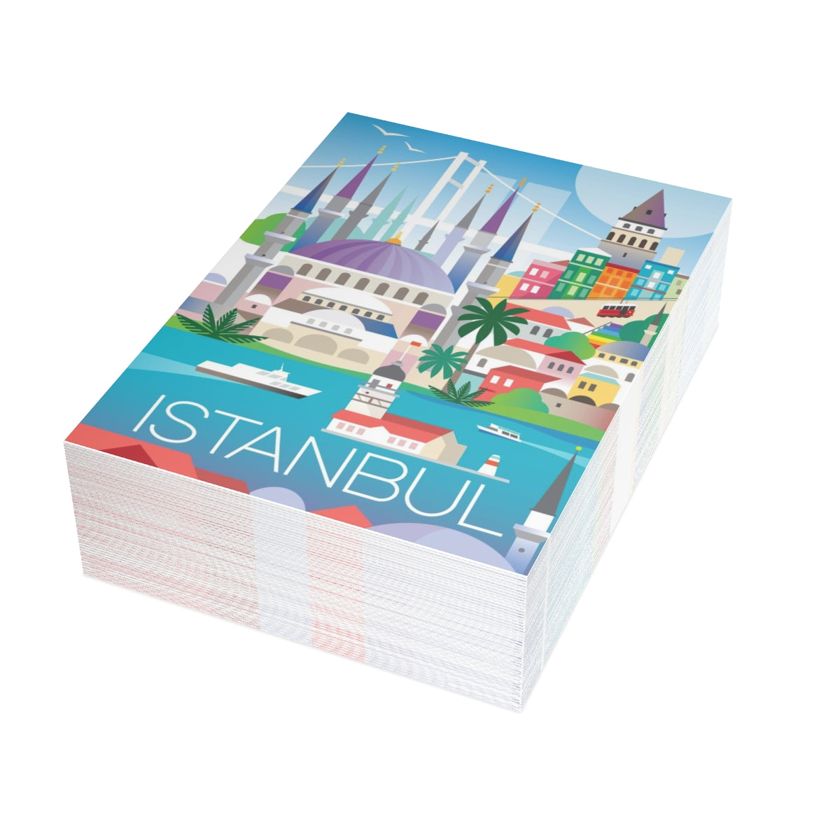 Istanbul gefaltete matte Notizkarten + Umschläge (10 Stück)