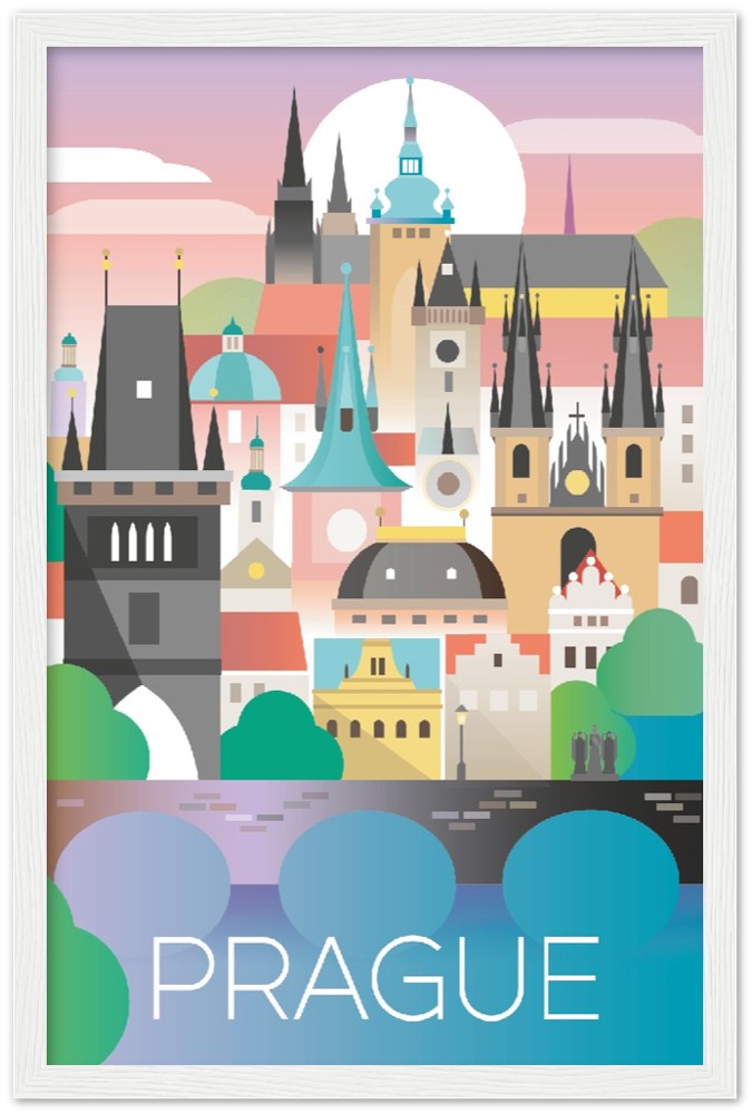 Prague Premium Matte Paper Wooden Framed Poster
