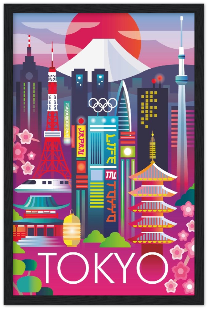 Tokyo Premium Matte Paper Wooden Framed Poster