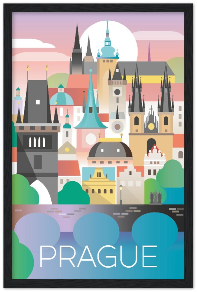Prague Premium Matte Paper Wooden Framed Poster