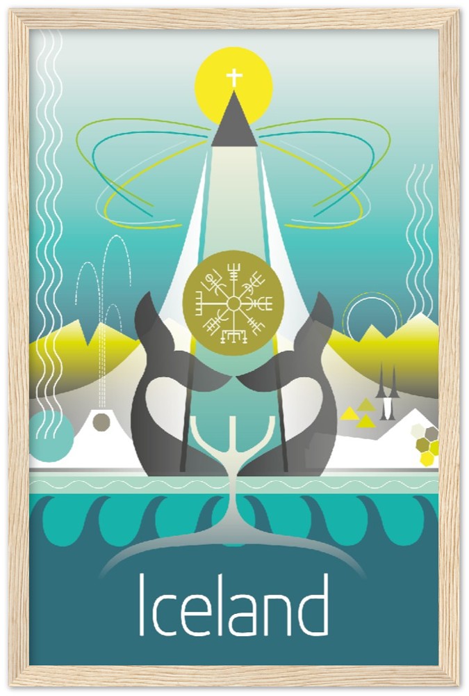 Iceland Premium Matte Paper Wooden Framed Poster
