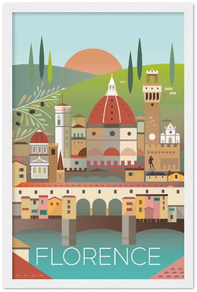 Florence Premium Matte Paper Wooden Framed Poster