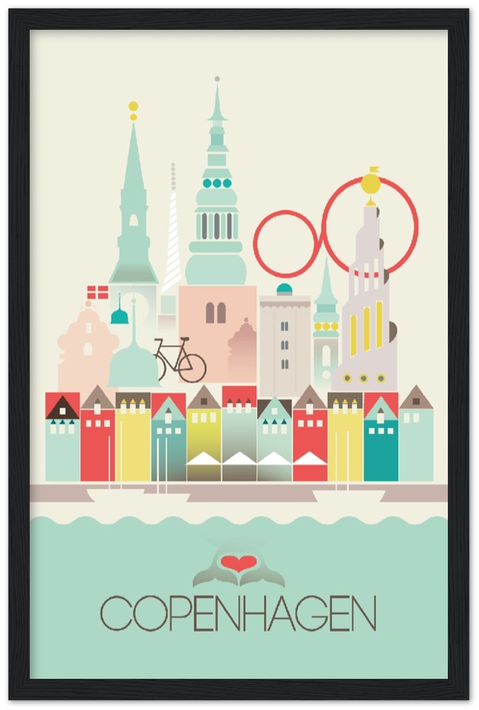 Copenhagen Premium Matte Paper Wooden Framed Poster