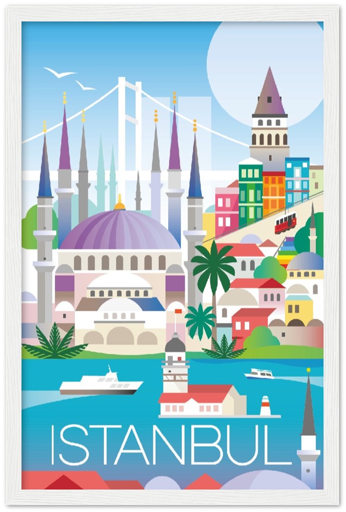 Istanbul Premium Matte Paper Wooden Framed Poster