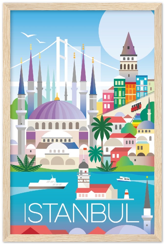 Istanbul Premium Matte Paper Wooden Framed Poster