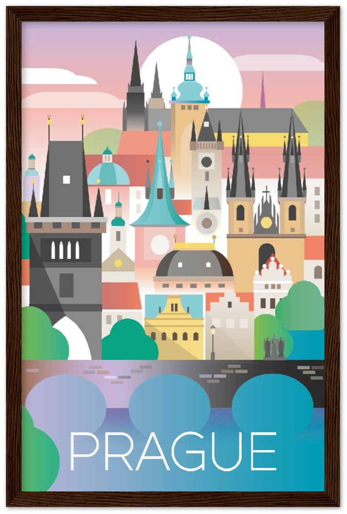 Prague Premium Matte Paper Wooden Framed Poster