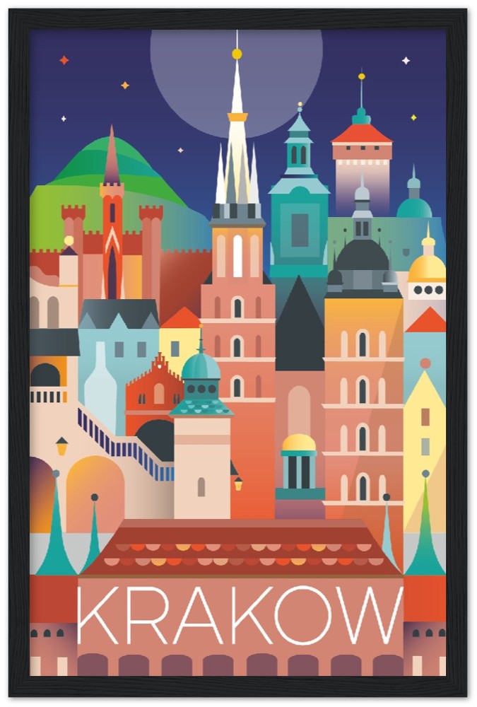 Krakow Premium Matte Paper Wooden Framed Poster