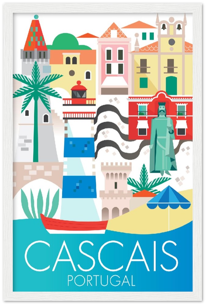 Cascais Premium Matte Paper Wooden Framed Poster