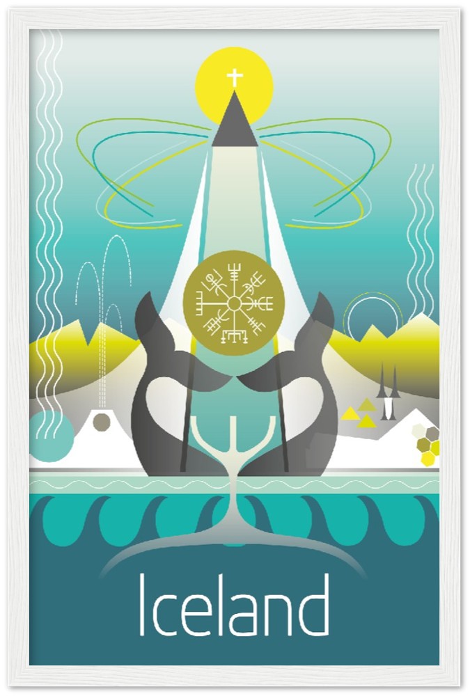 Iceland Premium Matte Paper Wooden Framed Poster